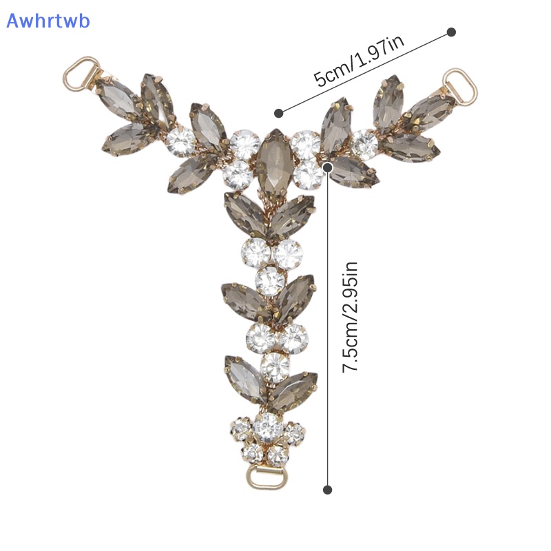 1 Phụ Kiện Khóa Giày Bikini Đính Đá Thủ Công Màu Vàng / Bạc Mới