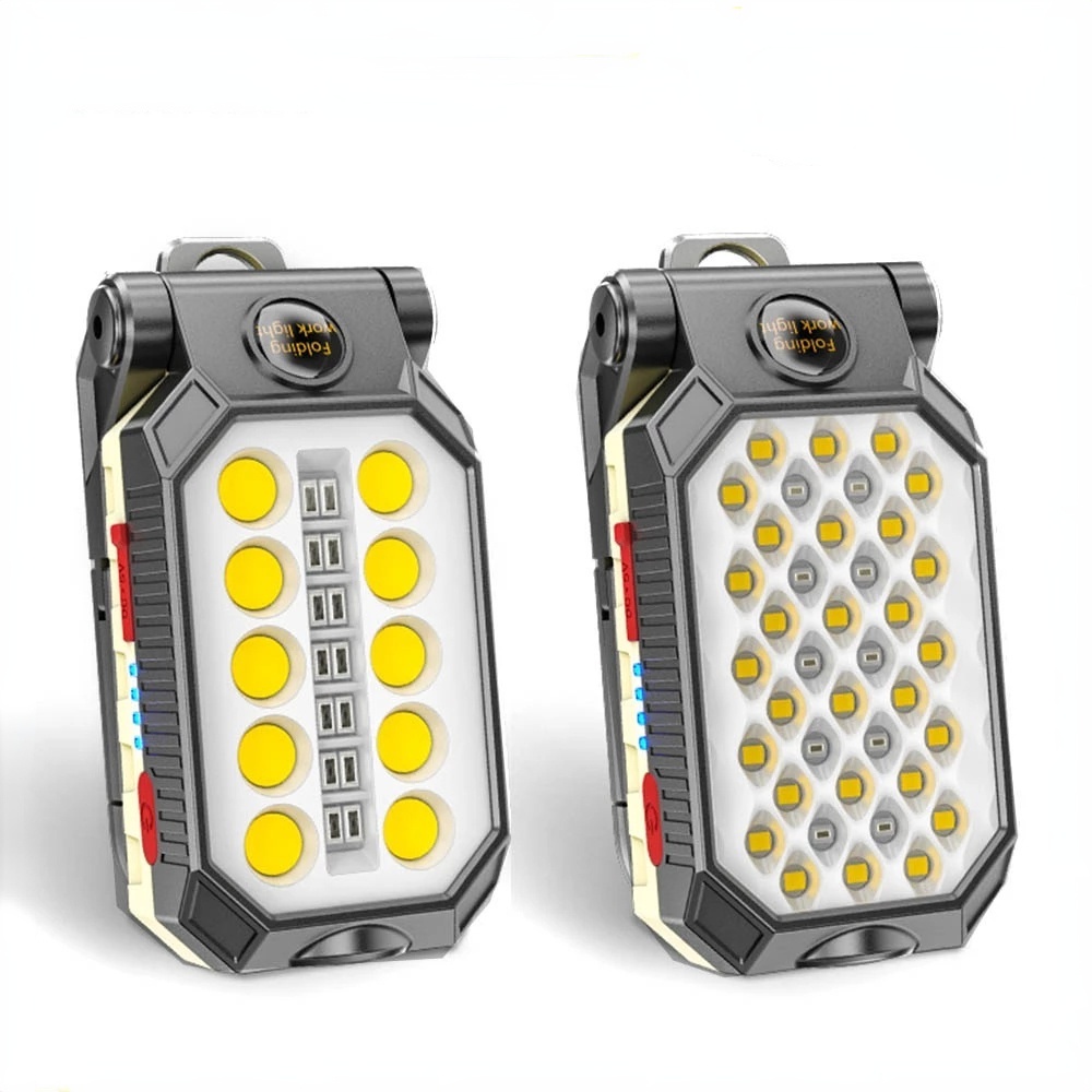 Đèn Pin LED COB Sạc USB Chống Nước Thiết Kế Hình Lồng Đèn Hít Nam Châm Điều Chỉnh Được