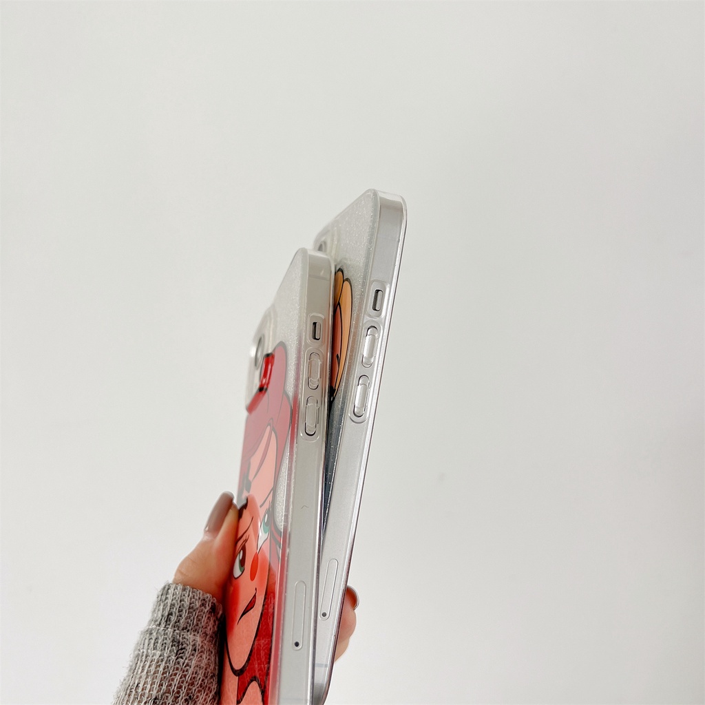 Ốp Điện Thoại TPU Dẻo Trong Suốt Họa Tiết Hoạt Hình Công Chúa Disney Cho iPhone 13 12 11 14 Pro Max