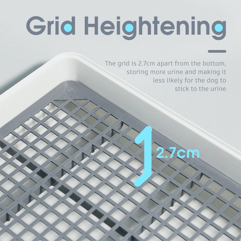 HamshMoc Khay Đi Vệ Sinh Huấn Luyện Thú Cưng Có Thể Tái Sử Dụng Kích Thước Lớn Với Lưới Tản Nhiệt Cho Chó Nhỏ Vừa Và Nhỏ Trong Nhà