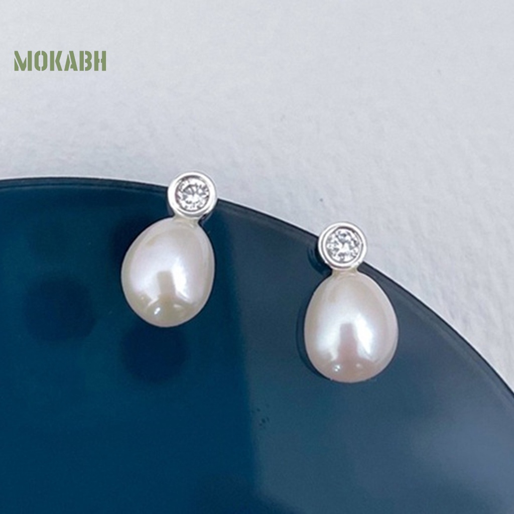 1 Đôi Bông Tai Hình Học Đính Pha Lê Giả Bóng Cao Không Phai Màu Sang Trọng