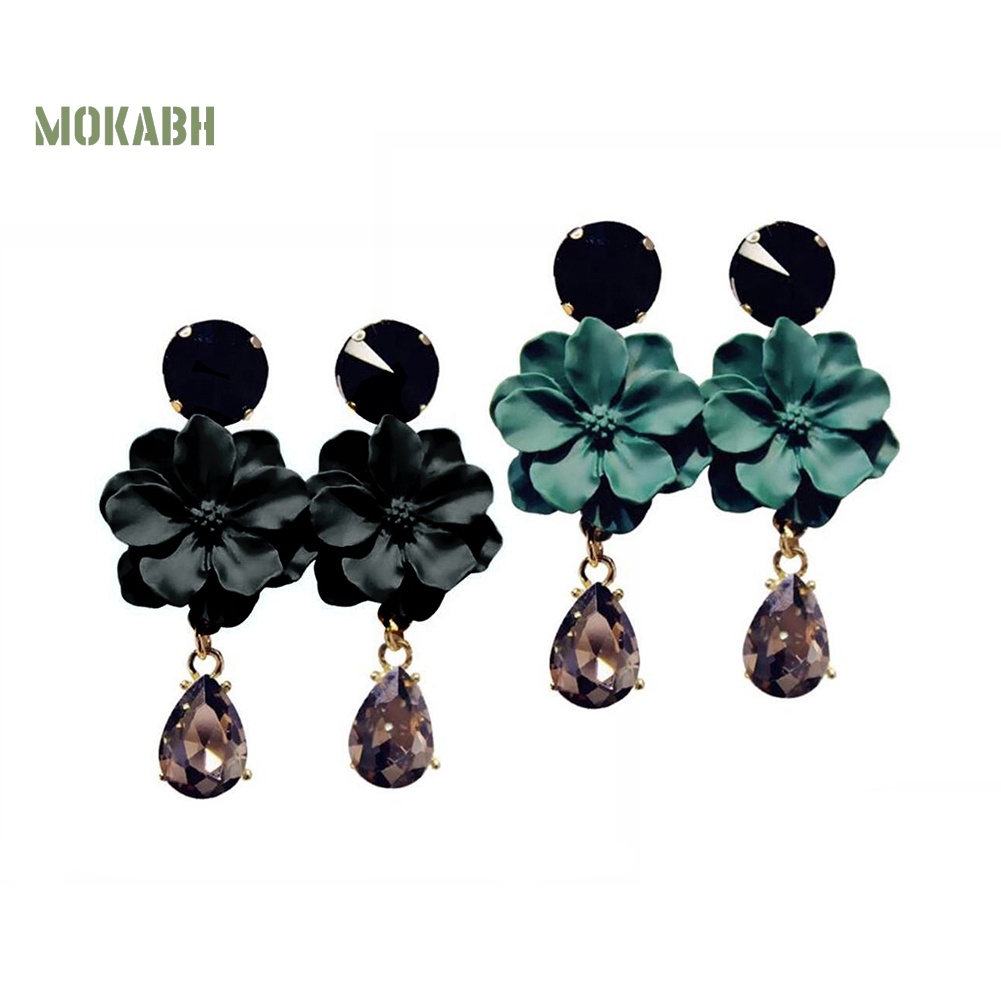 Bông Tai Hình Hoa Dáng Dài Phong Cách Cổ Điển Thời Trang Dự Tiệc Cho Nữ