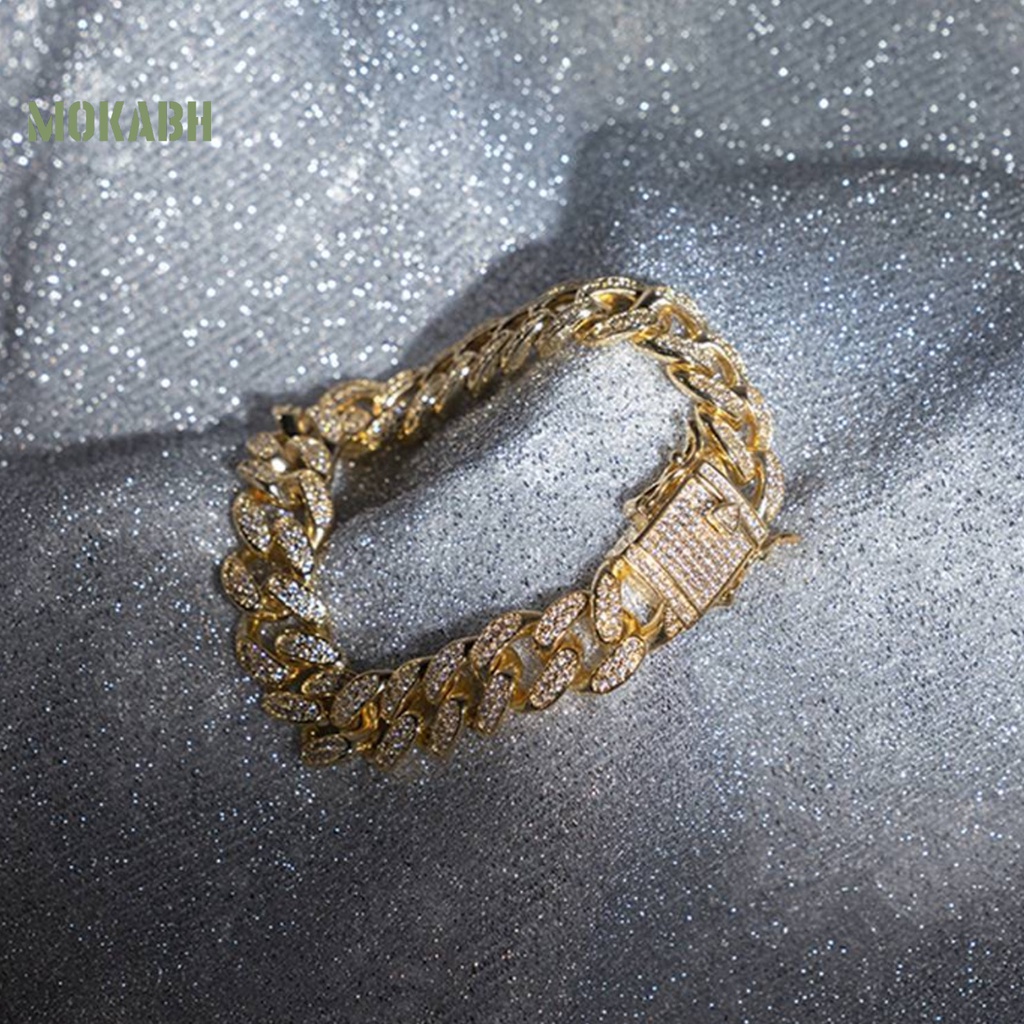 (Hot) Vòng Tay HợP Kim ĐíNh Đá KiểU DáNg Hip Hop