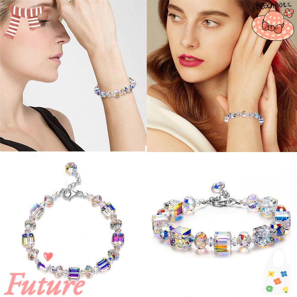 Vòng Tay Họa Tiết Hình Học Lấp Lánh Tùy Chỉnh Thời Trang Cho Nữ