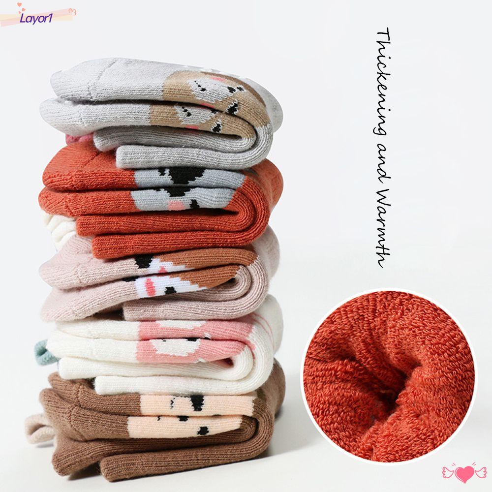 Vớ Dày Giữ Ấm Chống Trượt In Hoạt Hình Dễ Thương Cho Bé 1 Tuổi