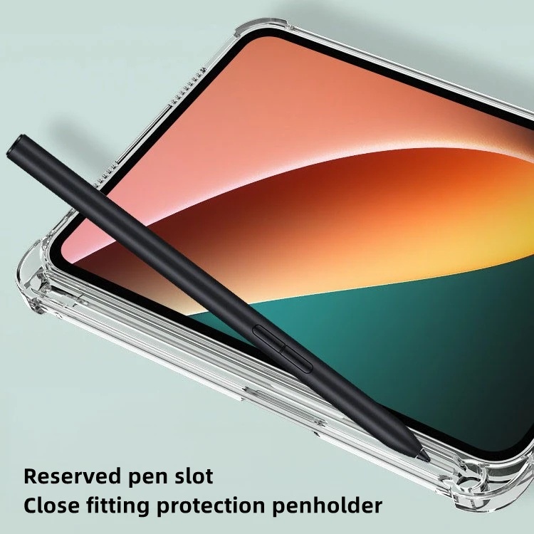 Bao Da PU + TPU Dẻo Trong Suốt + Giá Đỡ Bút Chì Cho Xiaomi Pad 6 Pad 6 Pro 2023 Mi Pad 5 Pro Redmi Pad 10.61