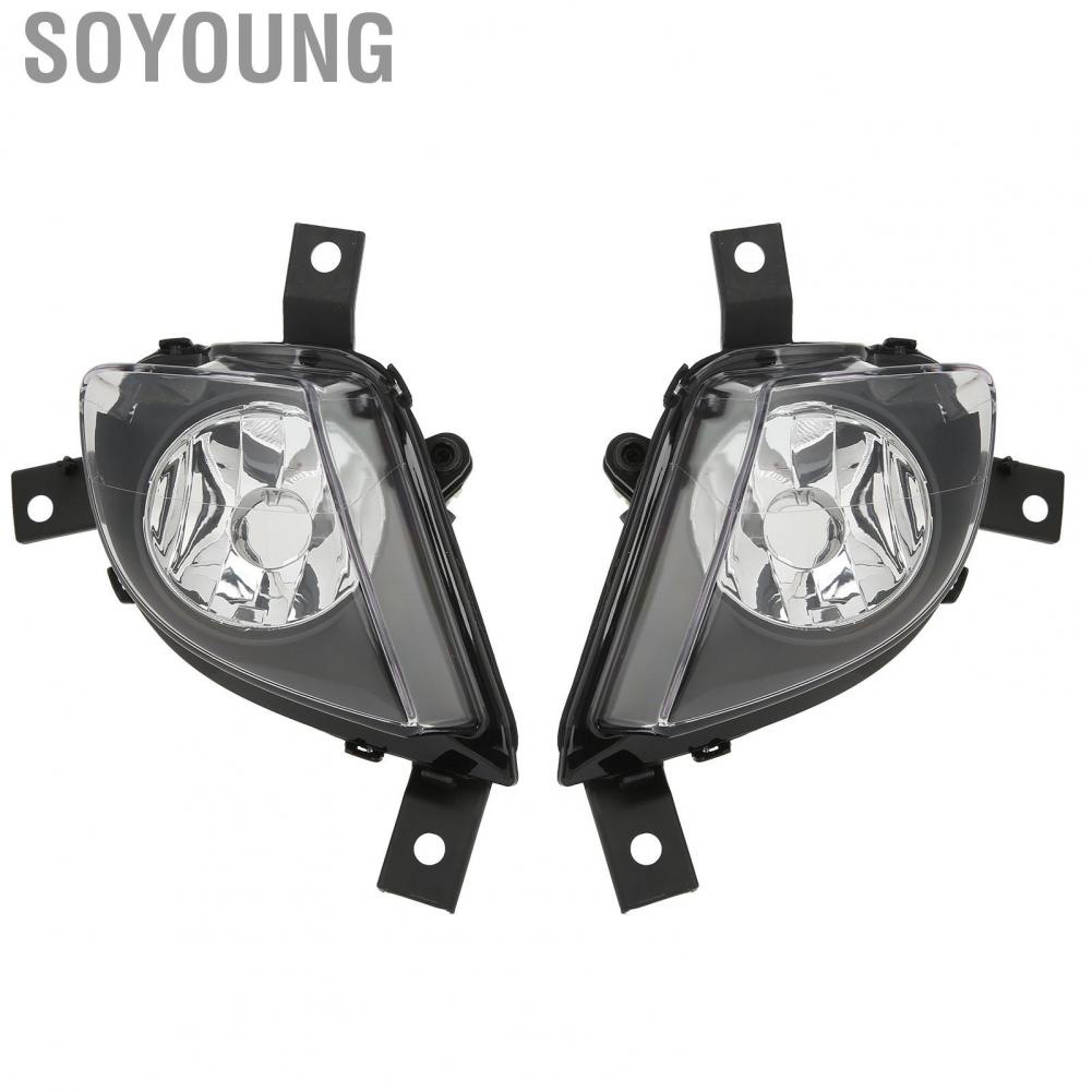 Soyoung Fog Light Assembly  ABS Housing 63177199894 Shockproof Direct Replacement for 3 Series E90 E91 328i 335i 2009-2011