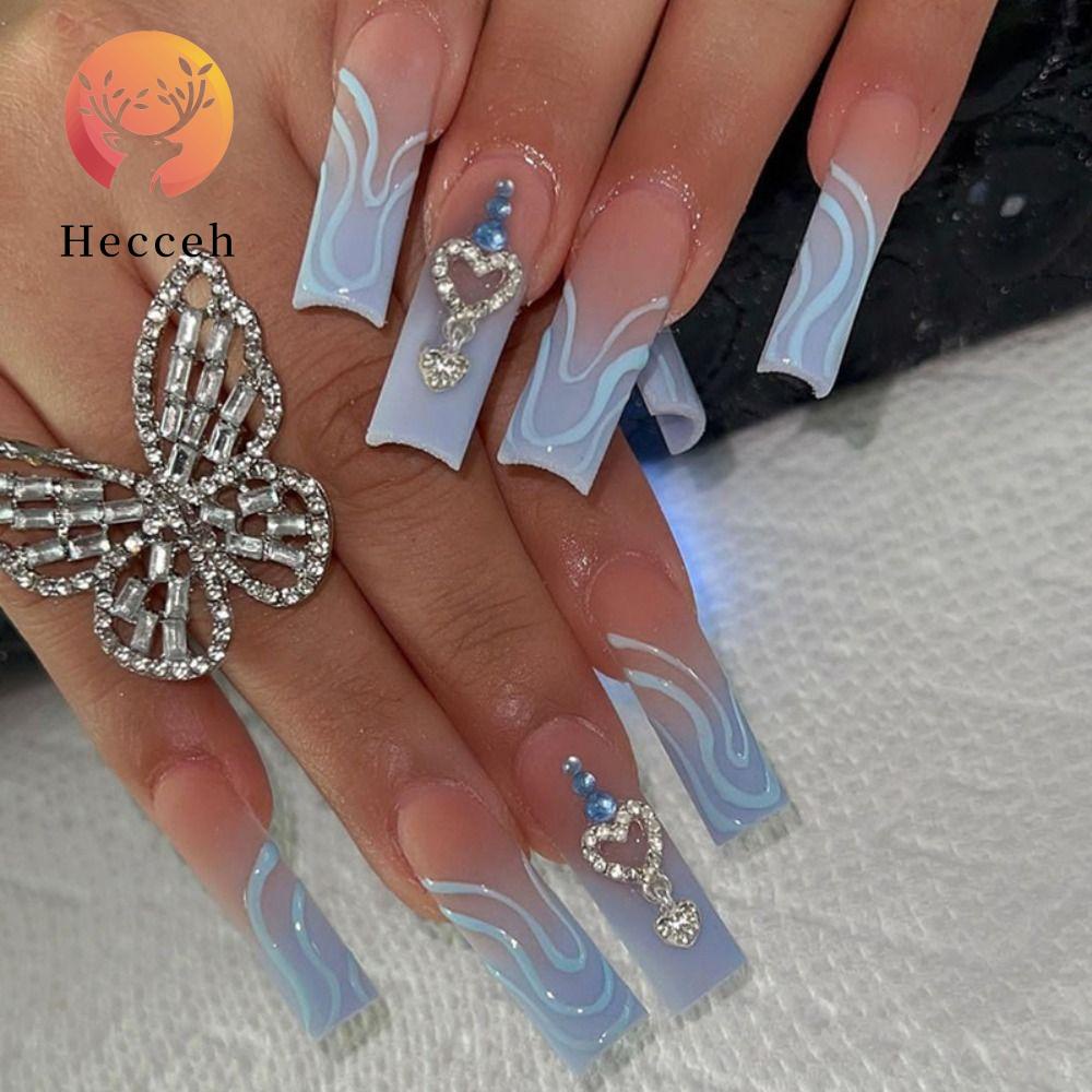 Set 24 Móng Tay Giả Che Phủ Toàn Diện Phong Cách Pháp