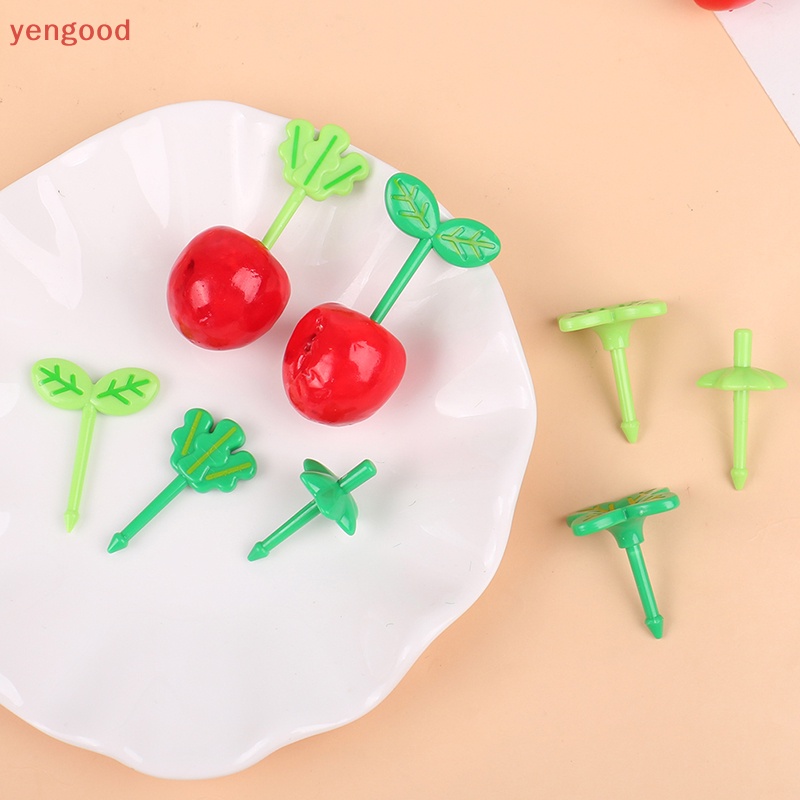 Set 8 Nĩa Ăn Trái Cây / Tráng Miệng Hình Động Vật Hoạt Hình Mini Dễ Thương