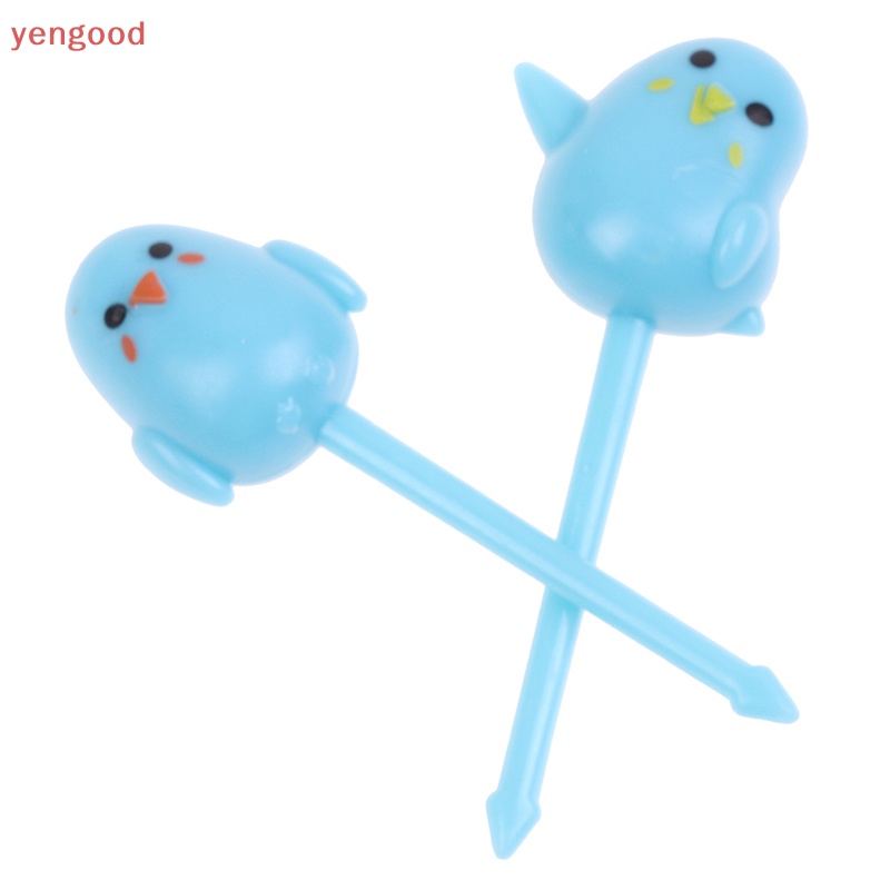 Bộ 6 Nĩa Ăn Trái Cây Hình Gà Con Dễ Thương Cho Bé