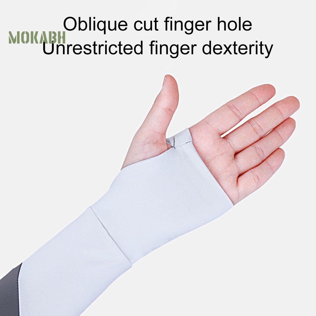 1 Cặp Ống Tay Áo Chống Nắng Bằng Lụa Lạnh Màu Sắc Tương Phản