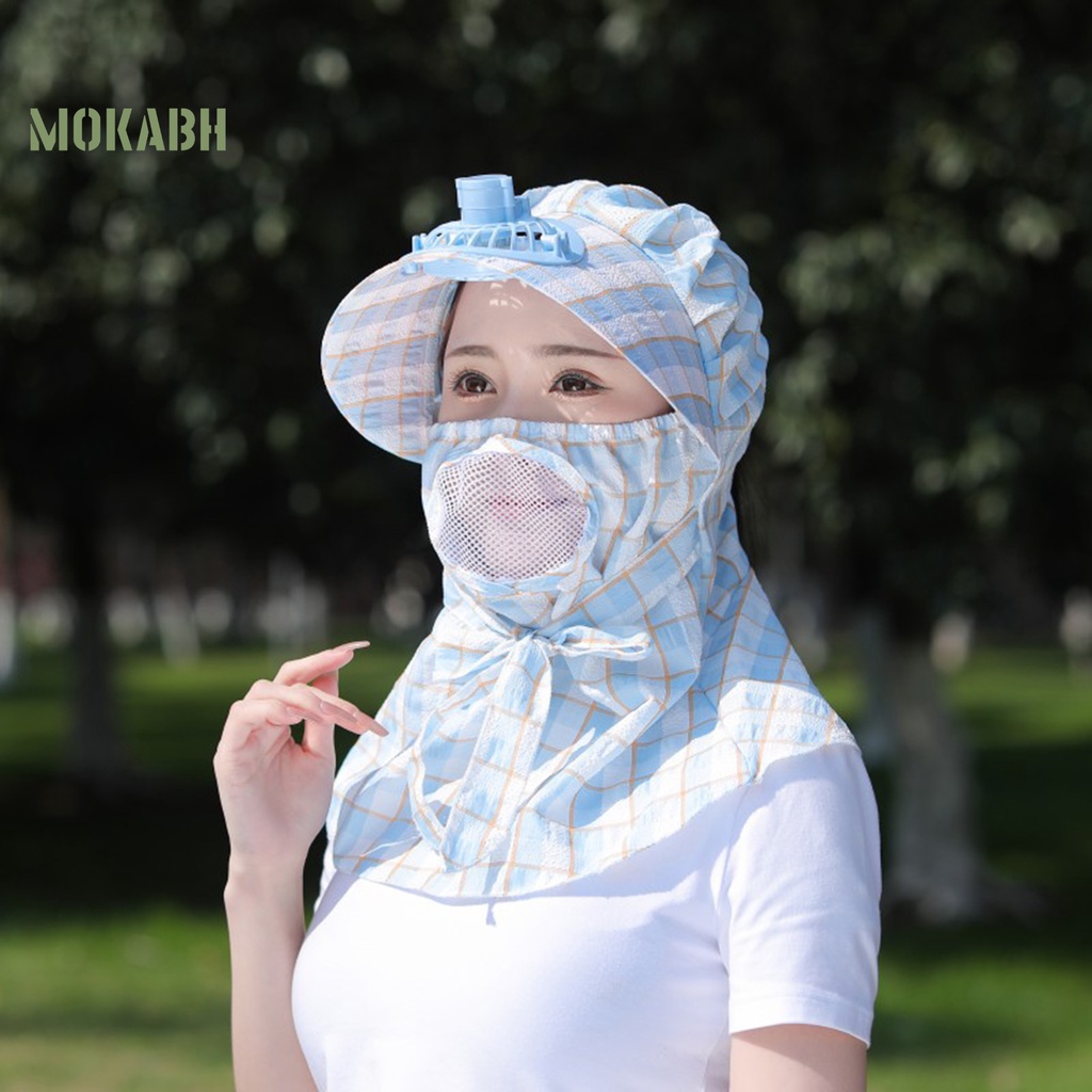 [Mok Abh] Quạt Điện Làm Mát Thoáng Khí Có Thể Sạc Lại Dùng Khi Đi Xe Đạp Mùa Hè Cho Nữ