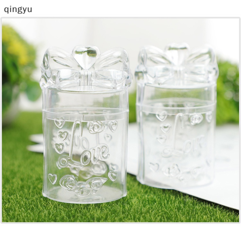 Qingyu Hộp Nhựa Trong Suốt Hình Vuông Đựng Trang Sức Kẹo Ngọt