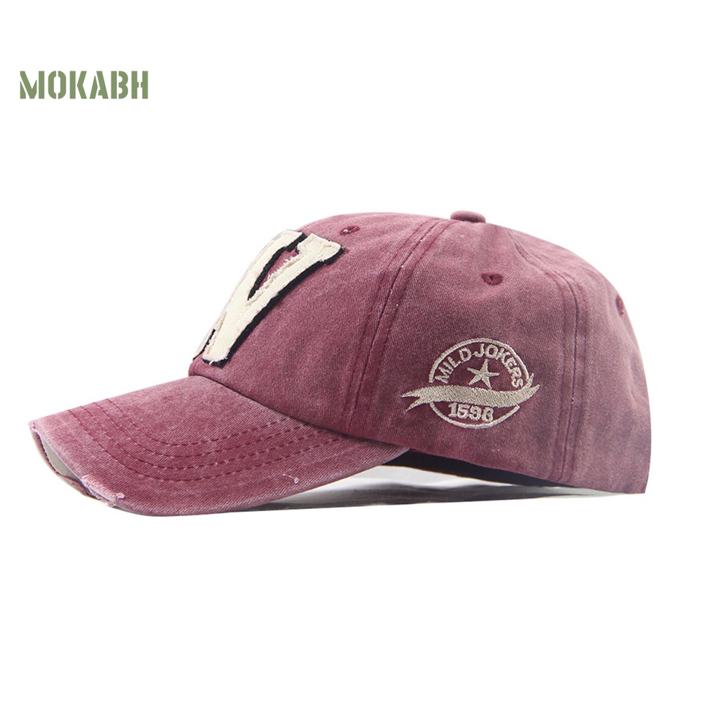 [Mok Abh] Mũ Lưỡi Trai Cotton Siêu Nhẹ Thoáng Khí Chống Nắng Dễ Mặc Hàng Ngày Có Vành Rộng Có Thể Điều Chỉnh