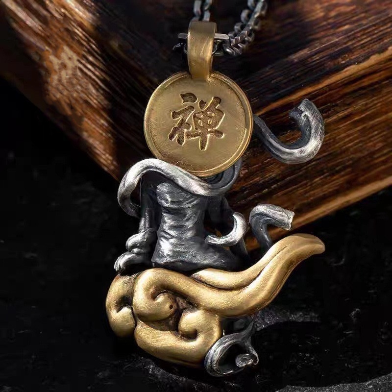 Vòng cổ Mặt Hình Phật avalokitesvara Chín Thiên Đường Thời Trang Tinh Tế Cho Nam Và Nữ