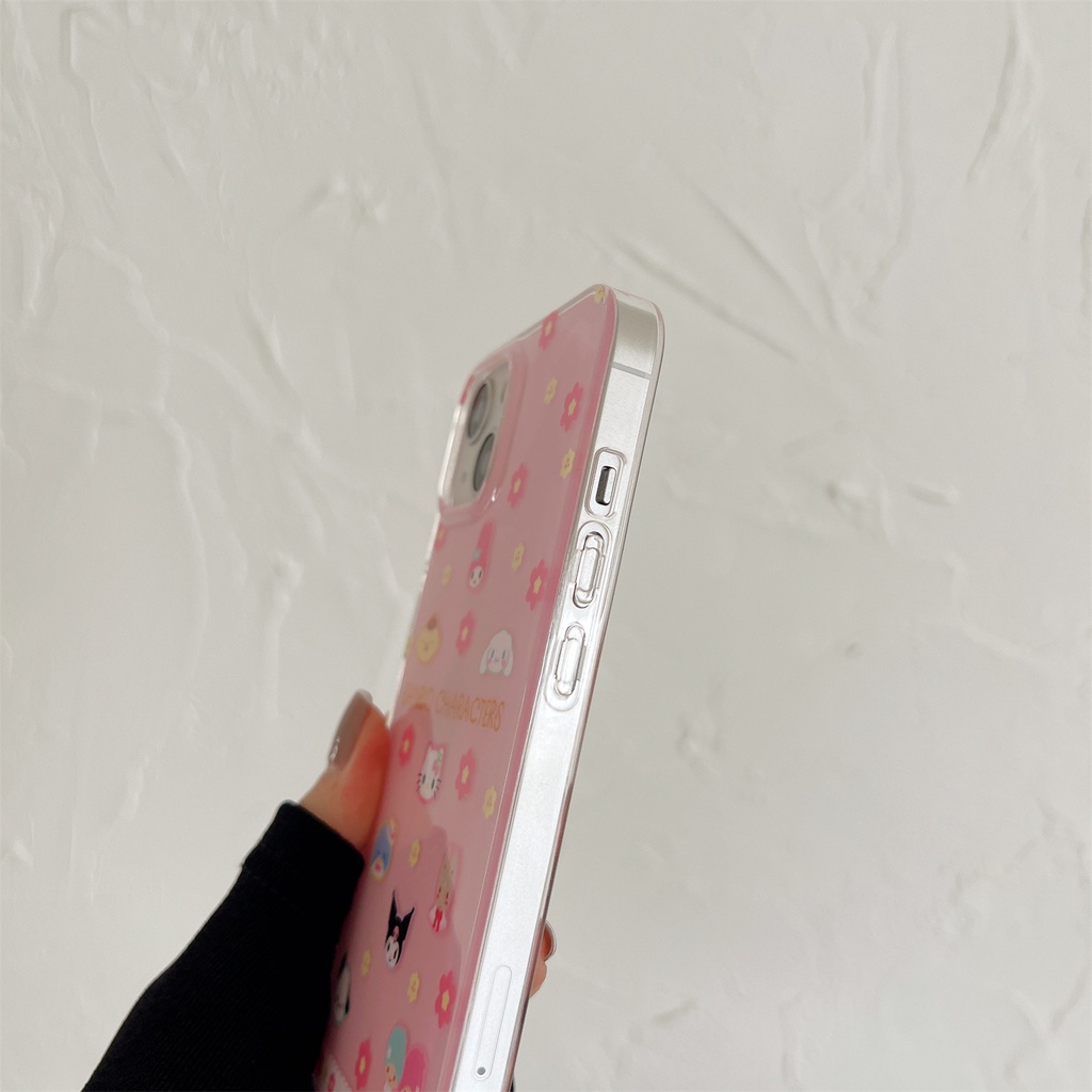 Ốp Điện Thoại TPU Mềm Trong Suốt Hai Mặt Họa Tiết Hoạt Hình Sanrio Cho iPhone 11 13 12 14 Pro Max