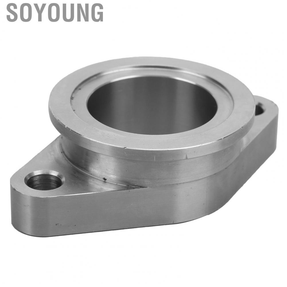 Soyoung Car V Band Flange  2 Bolts Turbo Adapter Stainless Steel Lightweight for Most 38mm Wastegate