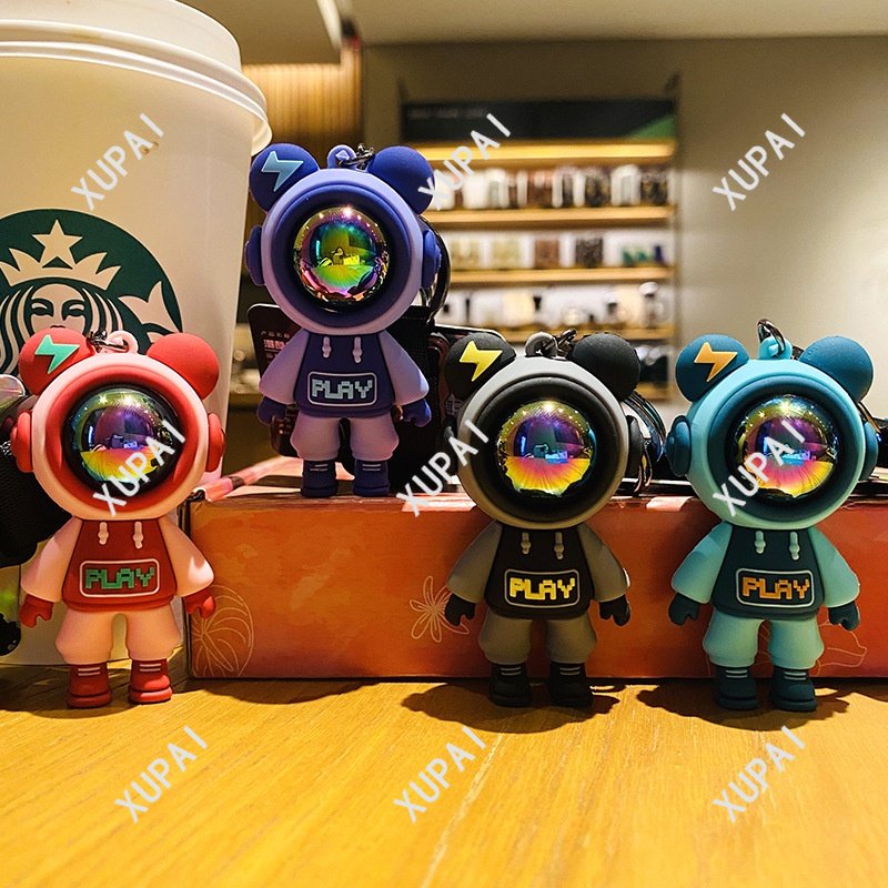 Móc Khóa Hình Gấu Bông Phi Hành Gia Dễ Thương