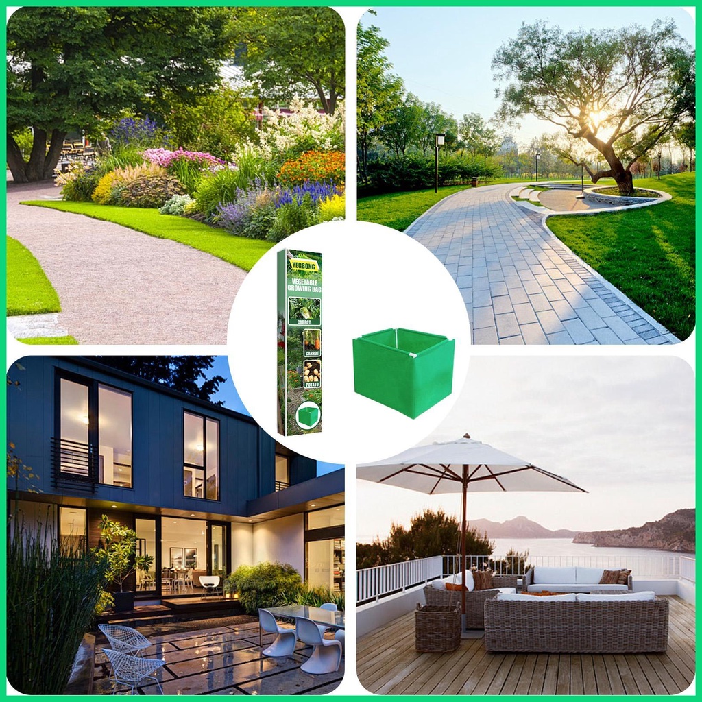 Túi Trồng Cây Bằng Vải Không Dệt Dày Dặn Tiện Dụng Cho Sân Vườn