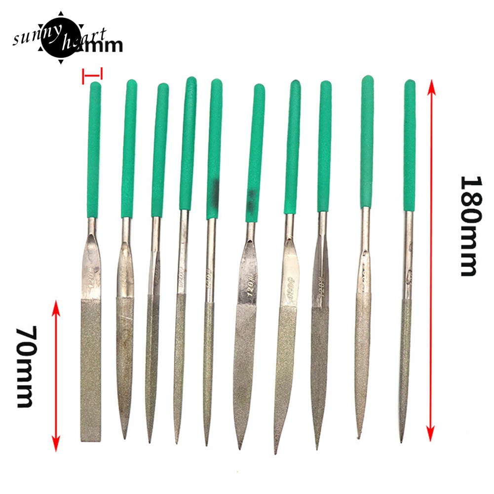 Set 10 Dũa Đánh Bóng Gỗ / Kim Loại 5x180 120 Grit Tiện Dụng