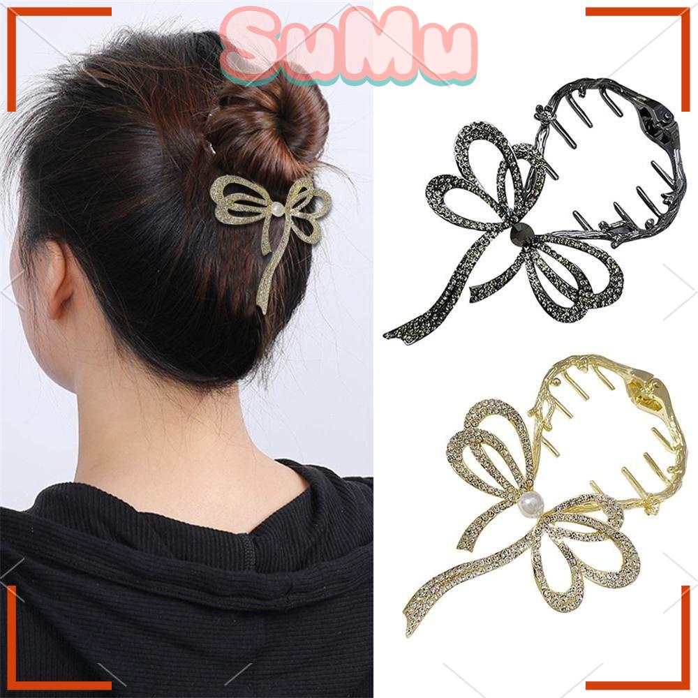 Kẹp Tóc Đuôi Ngựa Thời Trang Cho Nữ|Kẹp Tóc Càng Cua Đính Nơ