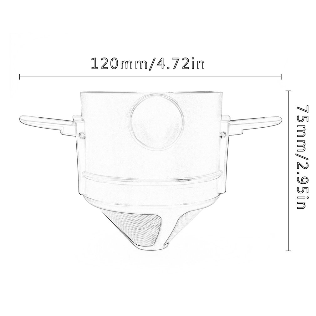 =Christmas=Foldable Coffee Filter Stainless Steel Drip Coffee Tea Holder Coffee Dripper