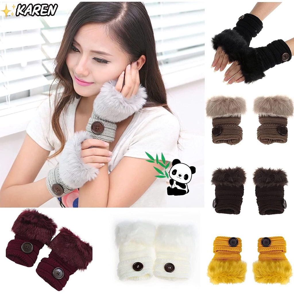 Găng Tay Hở Ngón Màu Sắc Đơn Giản Thoải Mái Dành Cho Nữ