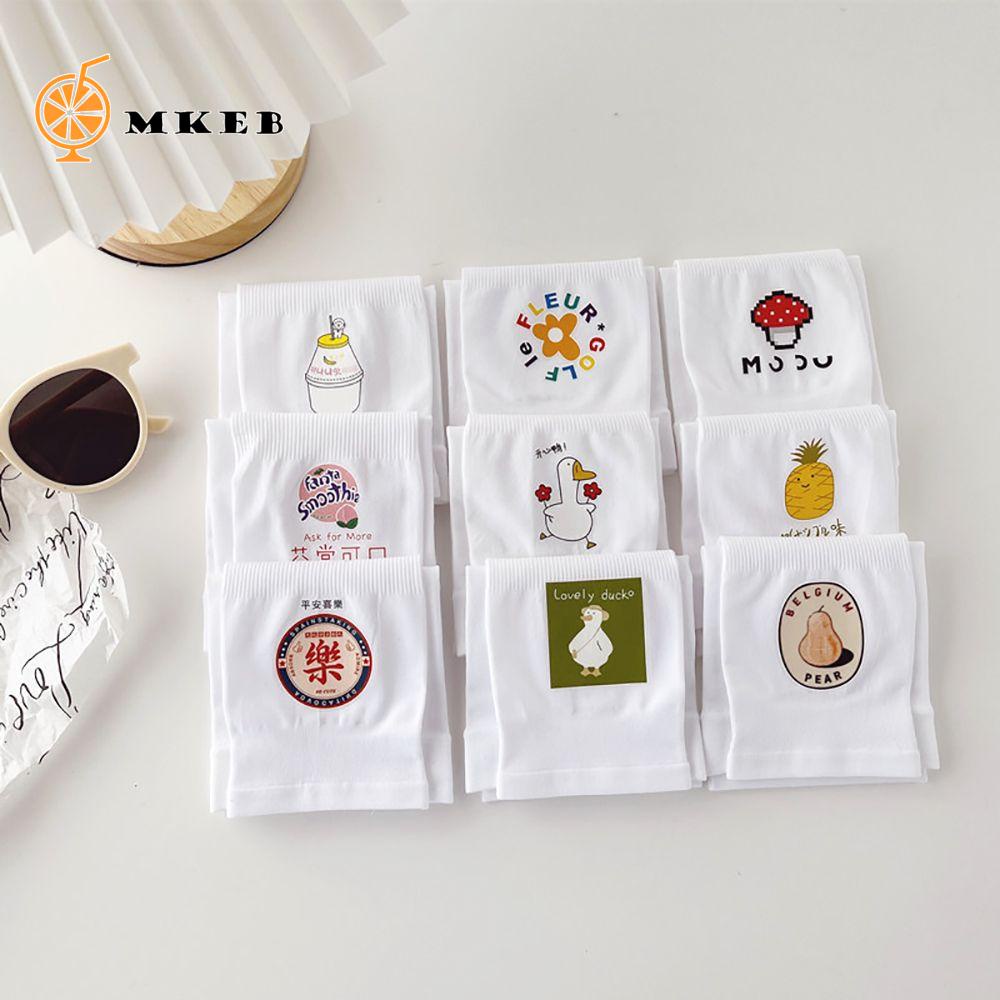 MKEB Ống găng tay dài chất liệu lụa mát co giãn chống nắng in họa tiết hoạt hình dễ thương bảo vệ cho nữ