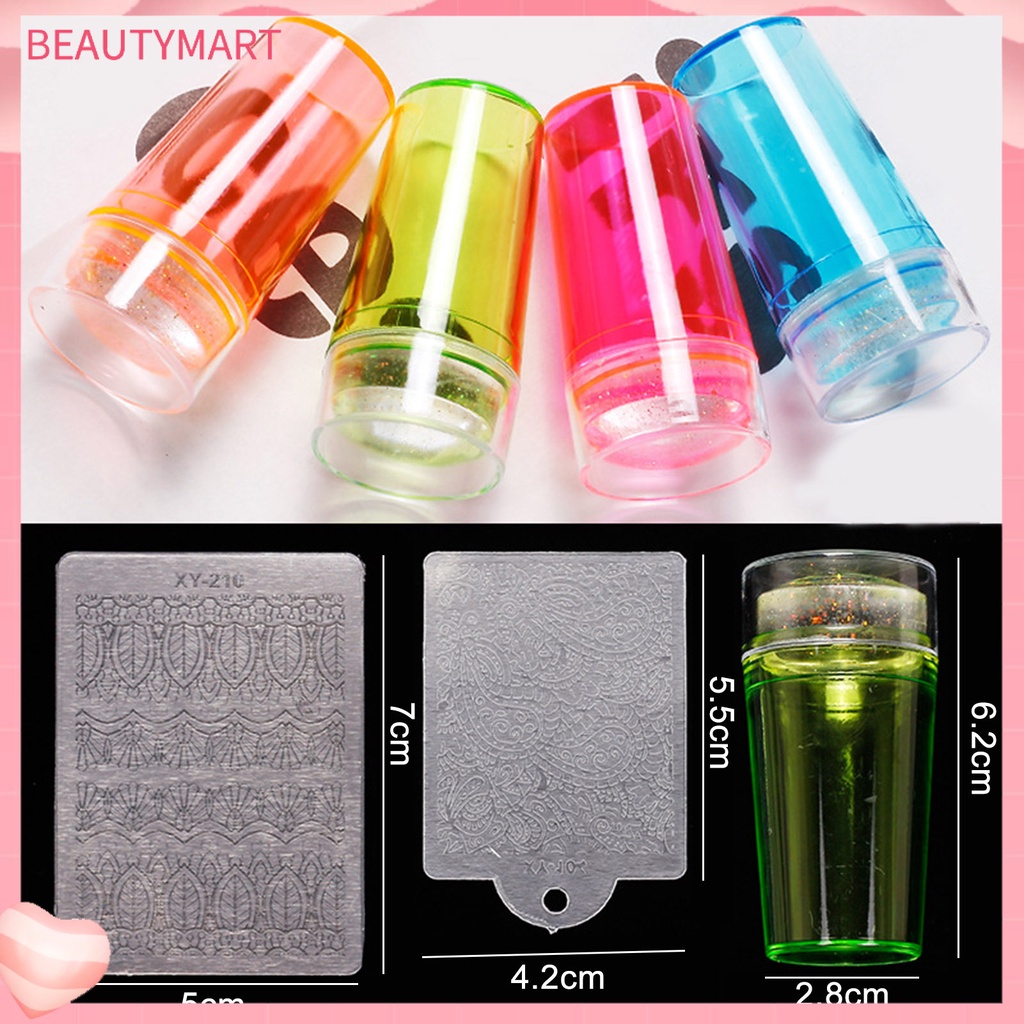 1 Bộ Dụng Cụ In Hình Móng Tay Bằng Silicone Gọn Nhẹ Tái Sử Dụng Được Cho Nữ