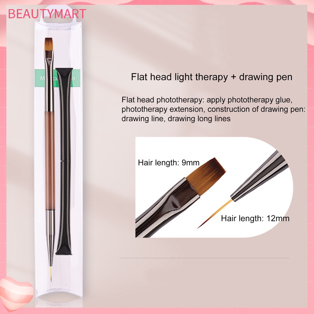 Bút Vẽ Móng Nghệ Thuật Hai Đầu Lông Mềm Không Phai Màu Với Vỏ Bút Chấm Bi