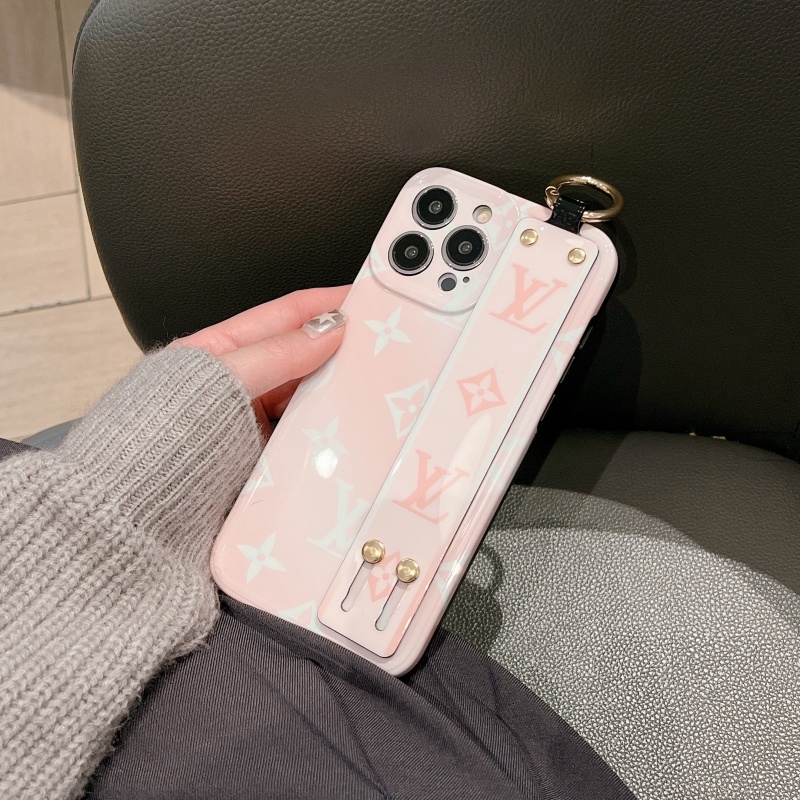 Ốp Điện Thoại Silicon Mềm Chống Sốc Chống Rơi Có Giá Đỡ Và Dây Đeo Cổ Tay Cho iPhone 14 13 12 11 Pro Max 14 Plus