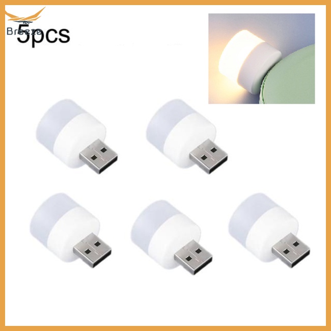 Bộ 5 Đèn Led Usb Tiết Kiệm Năng Lượng Siêu Sáng Bảo Vệ Mắt Di Động Cho Máy Tính