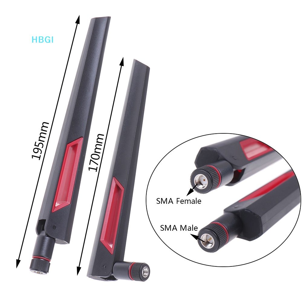 Hbgi> 1 cái 2.4 Gam/5.8 gam 10dBi Dual Band Wifi Antenna RP-SMA phổ Ăng Ten Khuếch đại Hot