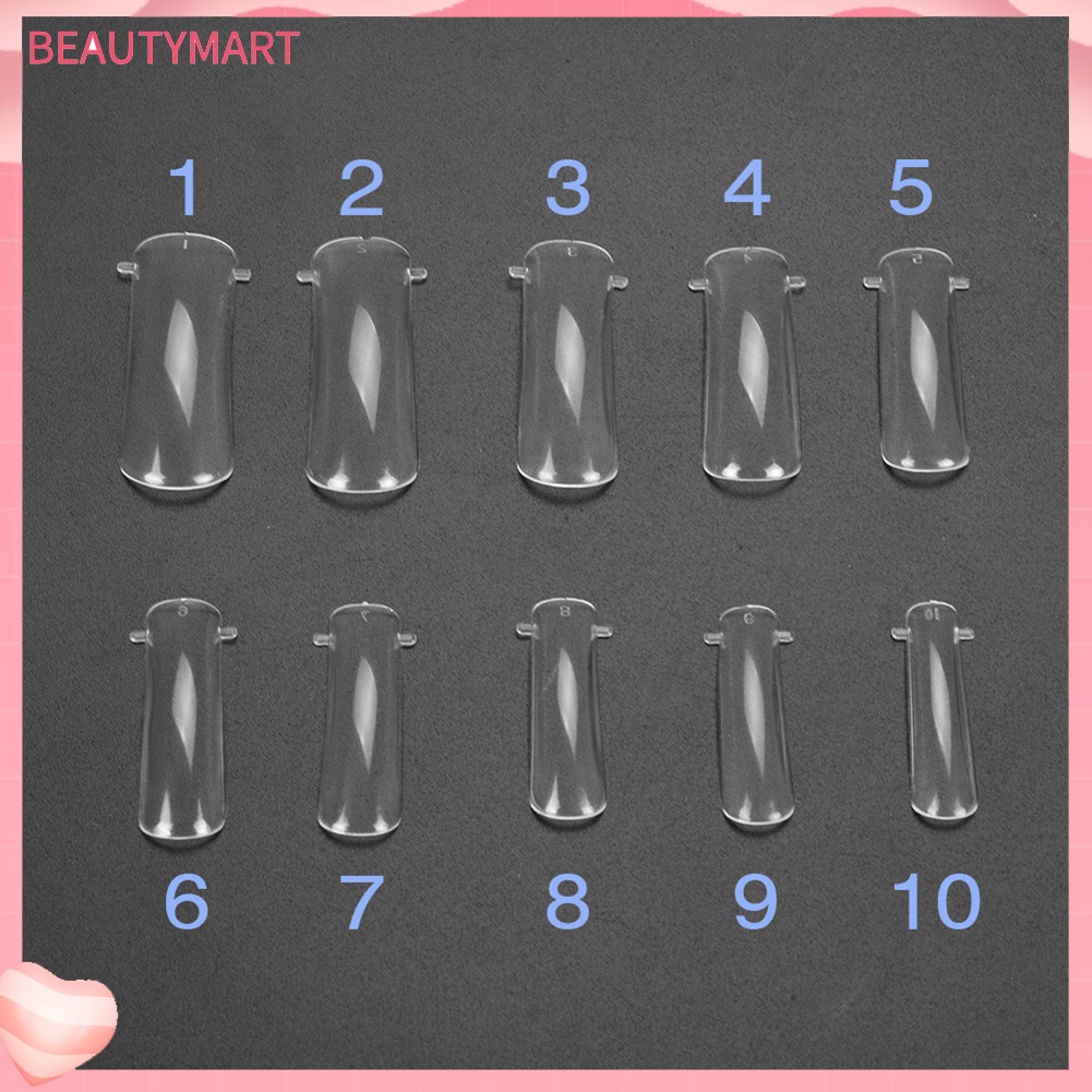 Bộ 100 Khuôn Nối Móng Tay Trong Suốt Tái Sử Dụng Linh Hoạt