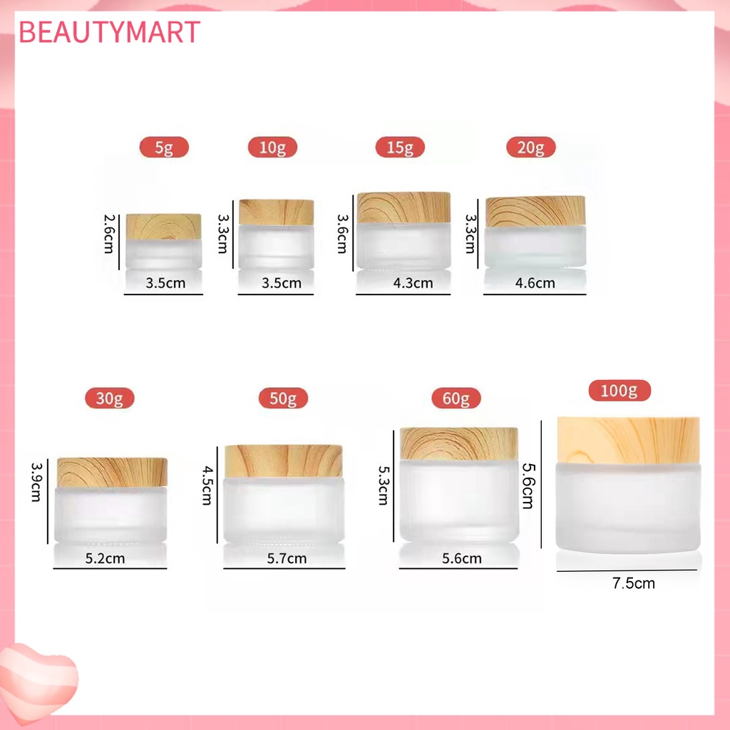 Lọ Thủy Tinh Rỗng Trong Suốt Đựng Mỹ Phẩm 5g / 10g / 20g / 30g / 50g / 60g / 100g