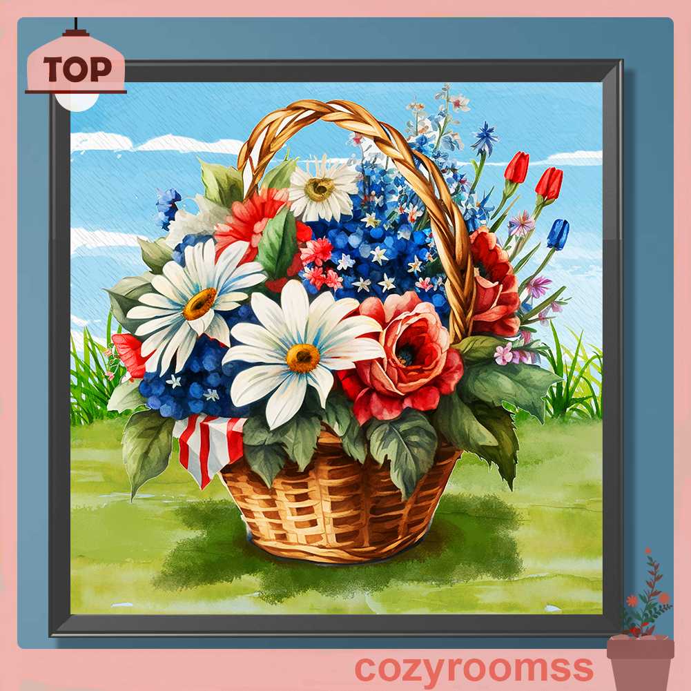 Tranh Đính Đá Kim Cương Toàn Bộ 5D DIY Hình Vẽ Hoa Trang Trí Nhà Cửa