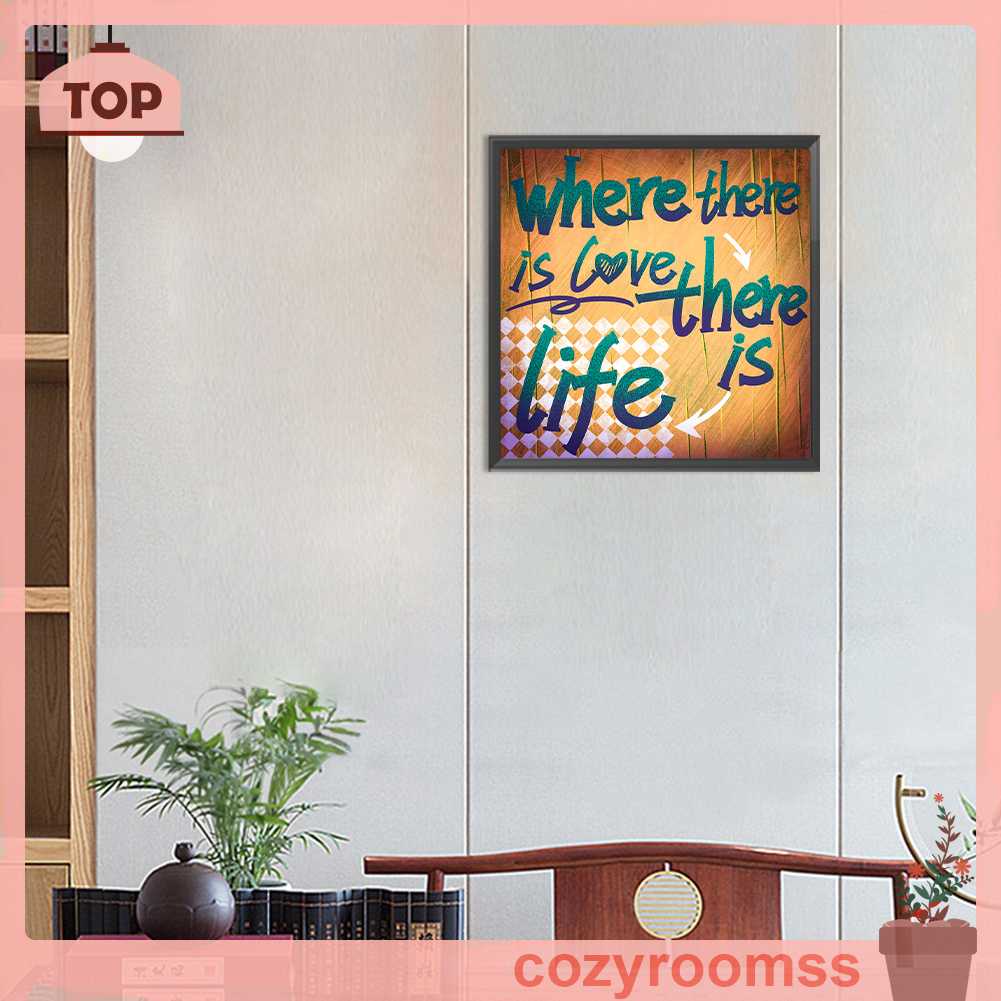 Thẻ Đính Đá Tròn 5D Tự Làm Thủ Công Trang Trí Nhà Cửa