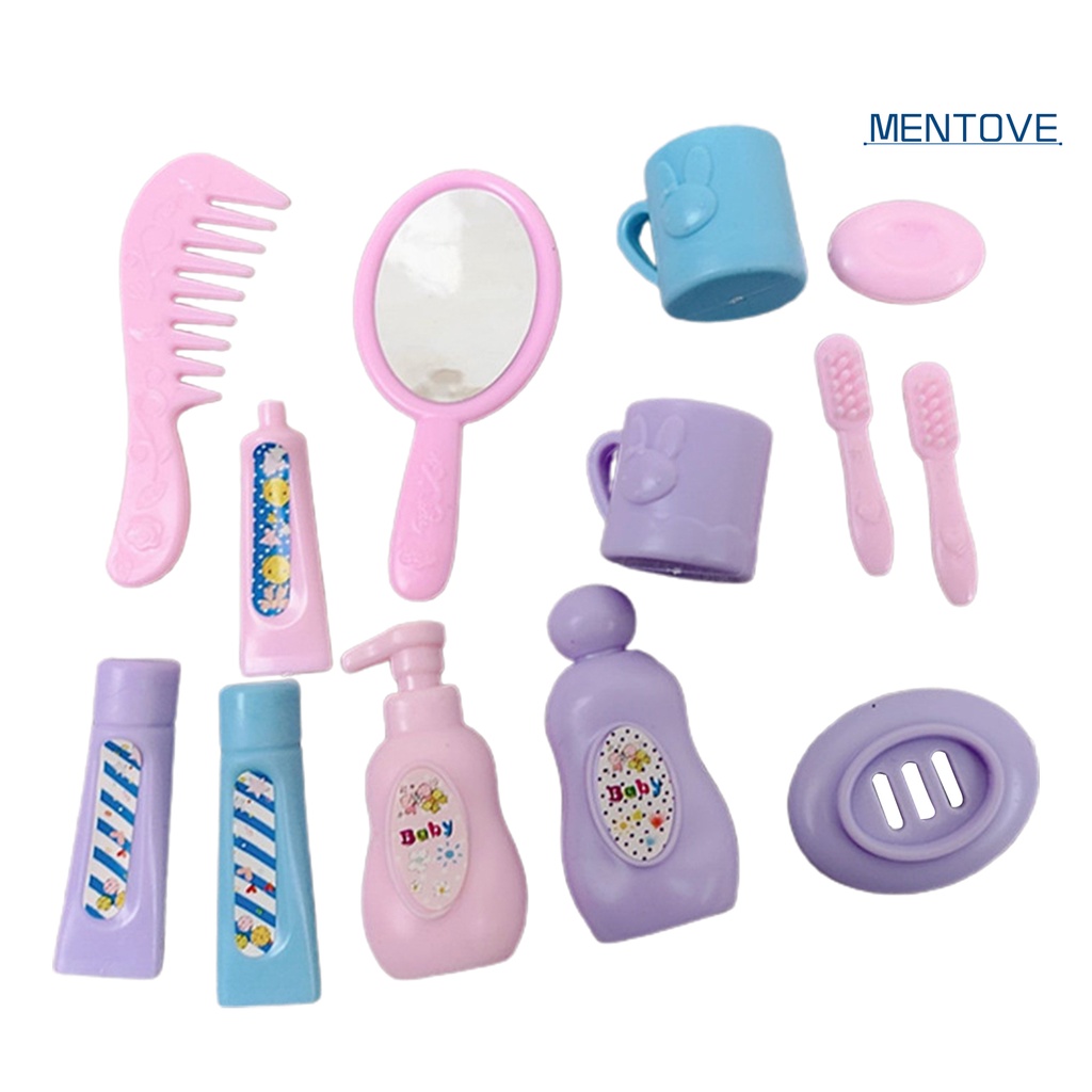 Set 13 Bàn Chải + Kem Đánh Răng Đồ Chơi Dễ Thương Cho Nhà Búp Bê