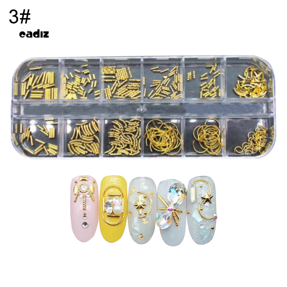 Hộp 12 Ngăn Đựng Phụ Kiện Trang Trí Móng Tay Nghệ Thuật