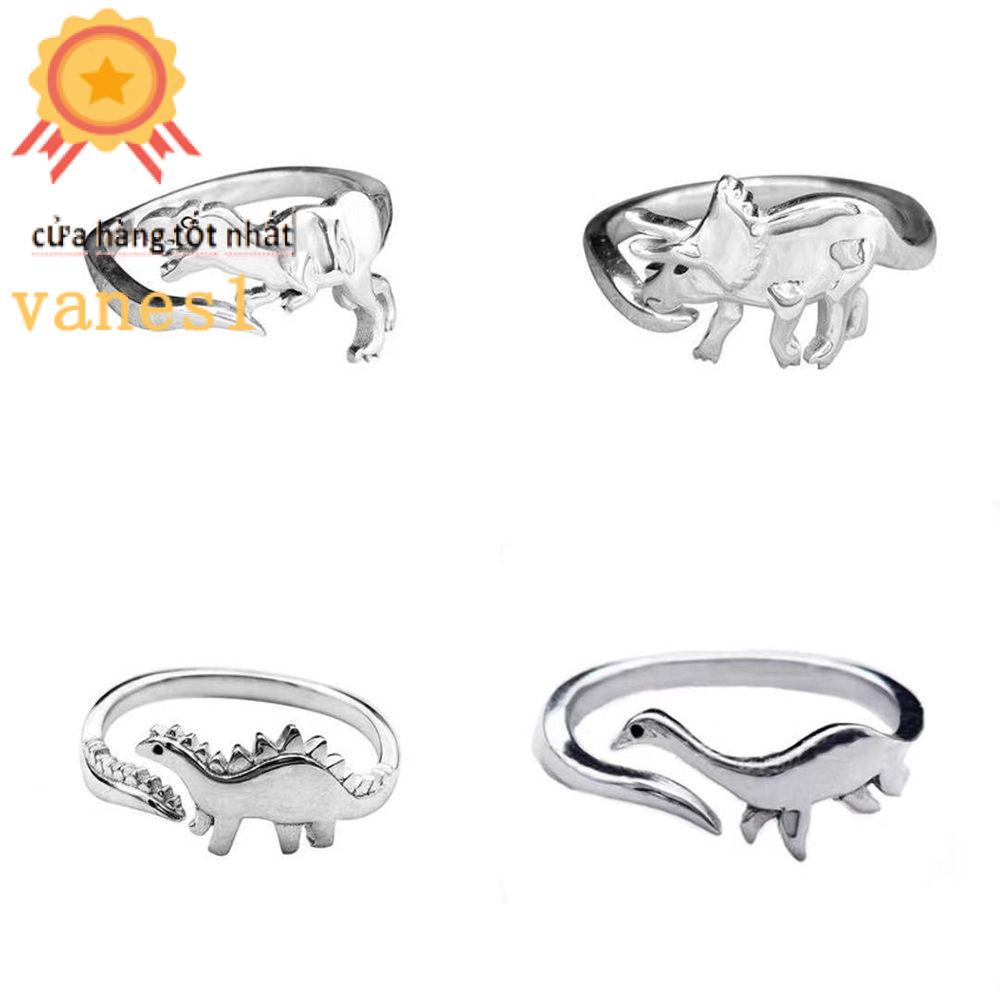 Nhẫn Hở VANES1 Hình Khủng Long Phong Cách Punk Hiphop Đơn Giản Có Thể Điều Chỉnh