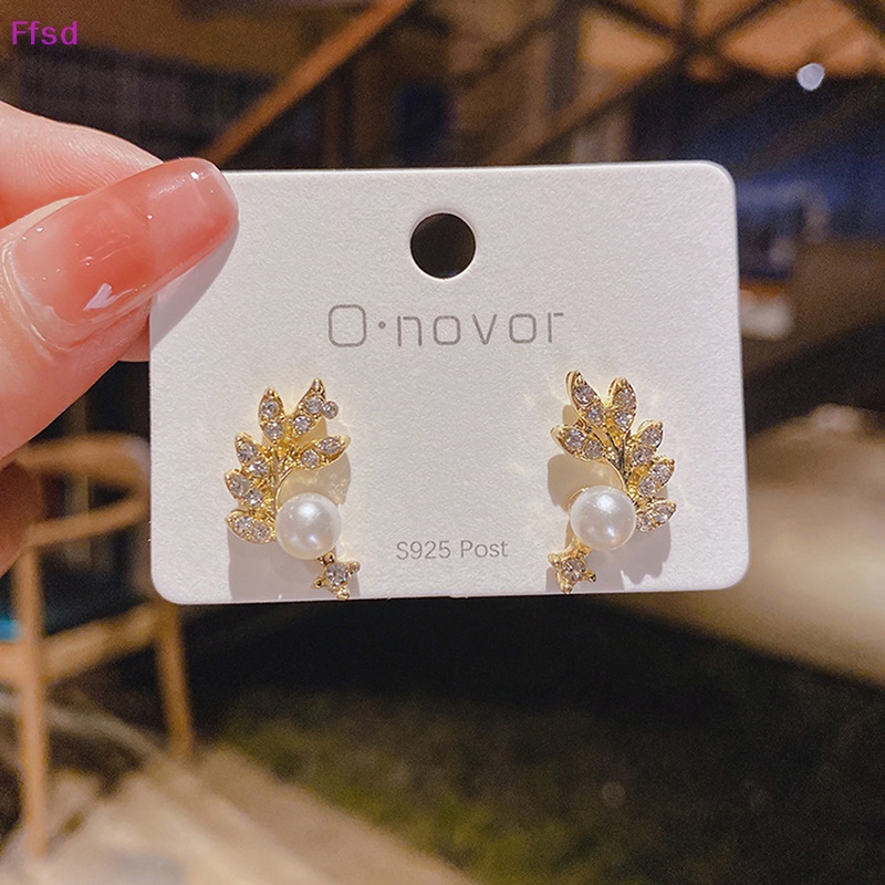 {Ffsd} Bông Tai Hình Chữ U Màu Vàng Pha Lê Thời Trang Hàn Quốc Mới Cho Nữ * Hàng Bán Chạy