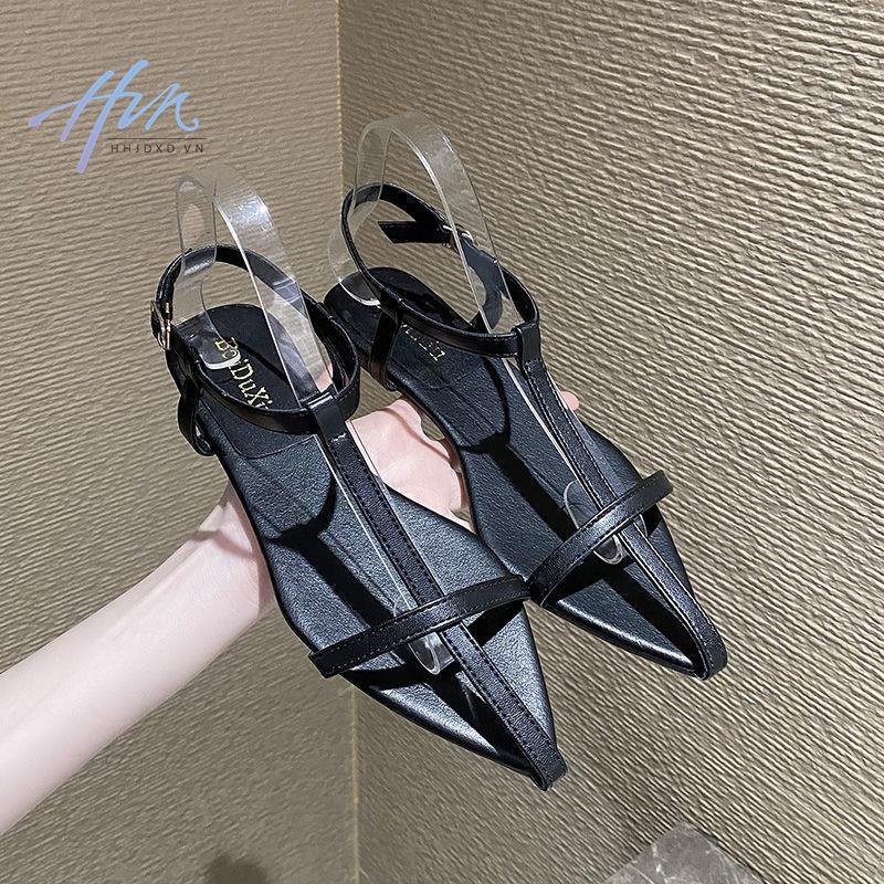 Giày Sandal Đế Bệt Mũi Nhọn Quai Chéo Phong Cách Hàn Quốc Thời Trang Mùa Hè Quyến Rũ Dành Cho Nữ 2023 SD_0329