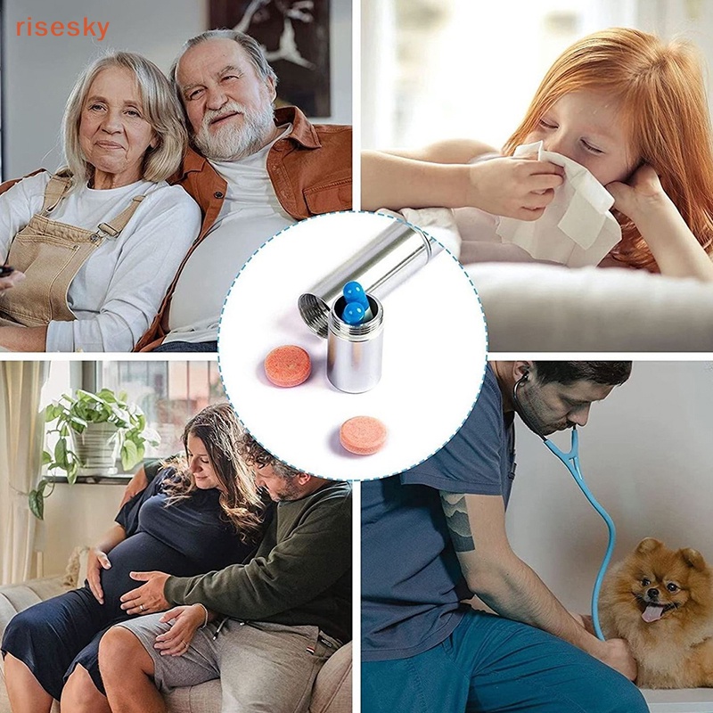 1 Hộp Đựng Thuốc Bằng Nhôm Hình Viên Con Nhộng