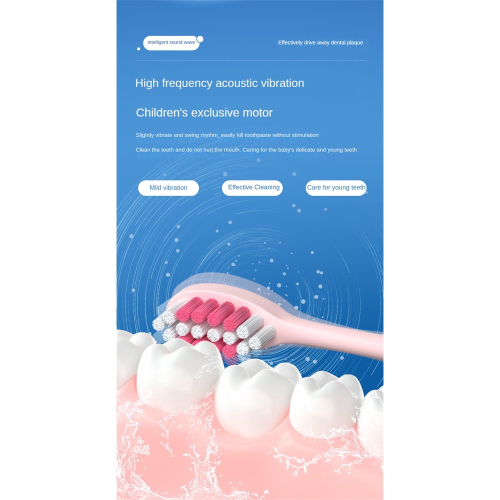 Bàn Chải Đánh Răng Điện Tử Sonic Sạc USB Kèm 6 Đầu Bàn Chải Thay Thế