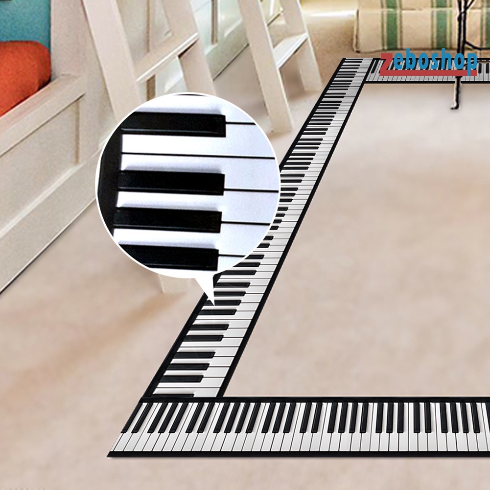 Đề Can 3D 200cm Màu Trắng Đen Hình Phím Đàn Piano Dán Tường Trang Trí