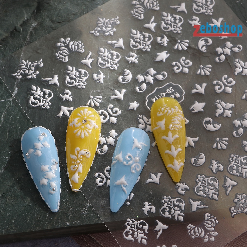 Sticker Dán Móng Tay Nghệ Thuật Tự Dính Tạo Hiệu Ứng 3D Không Phai Phong Cách Nhật Bản