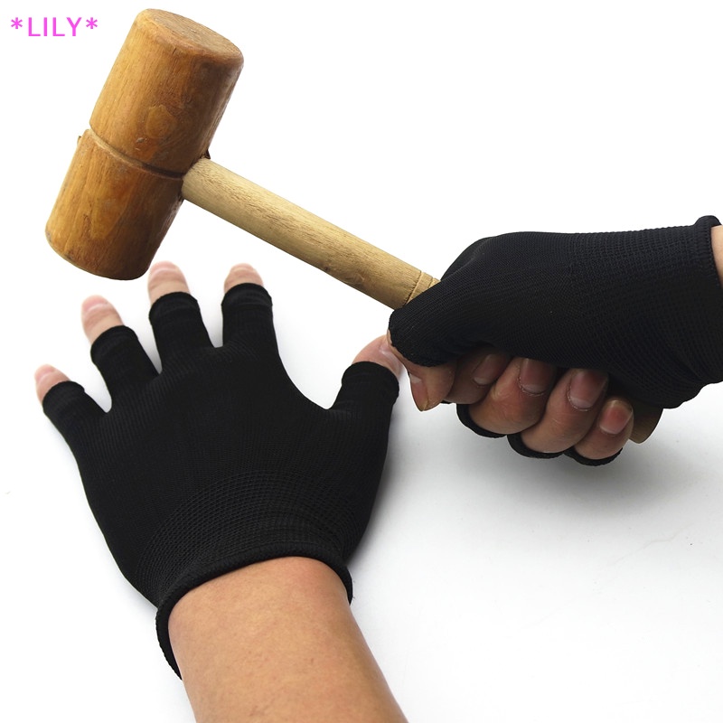 Lily nửa ngón tay ngón tay găng tay cho phụ nữ và nam giới len đan cổ tay bông găng tay uuu