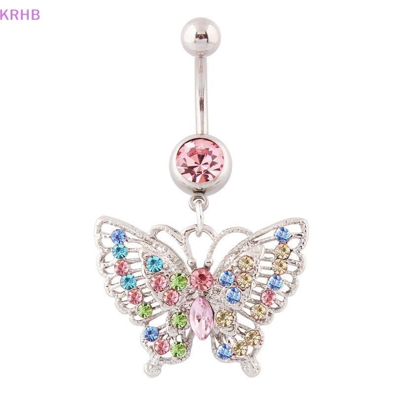 Khuyên Rốn Hình Bướm Bằng Hợp Kim Nhiều Màu Sắc Gợi Cảm Cho Nữ Mới