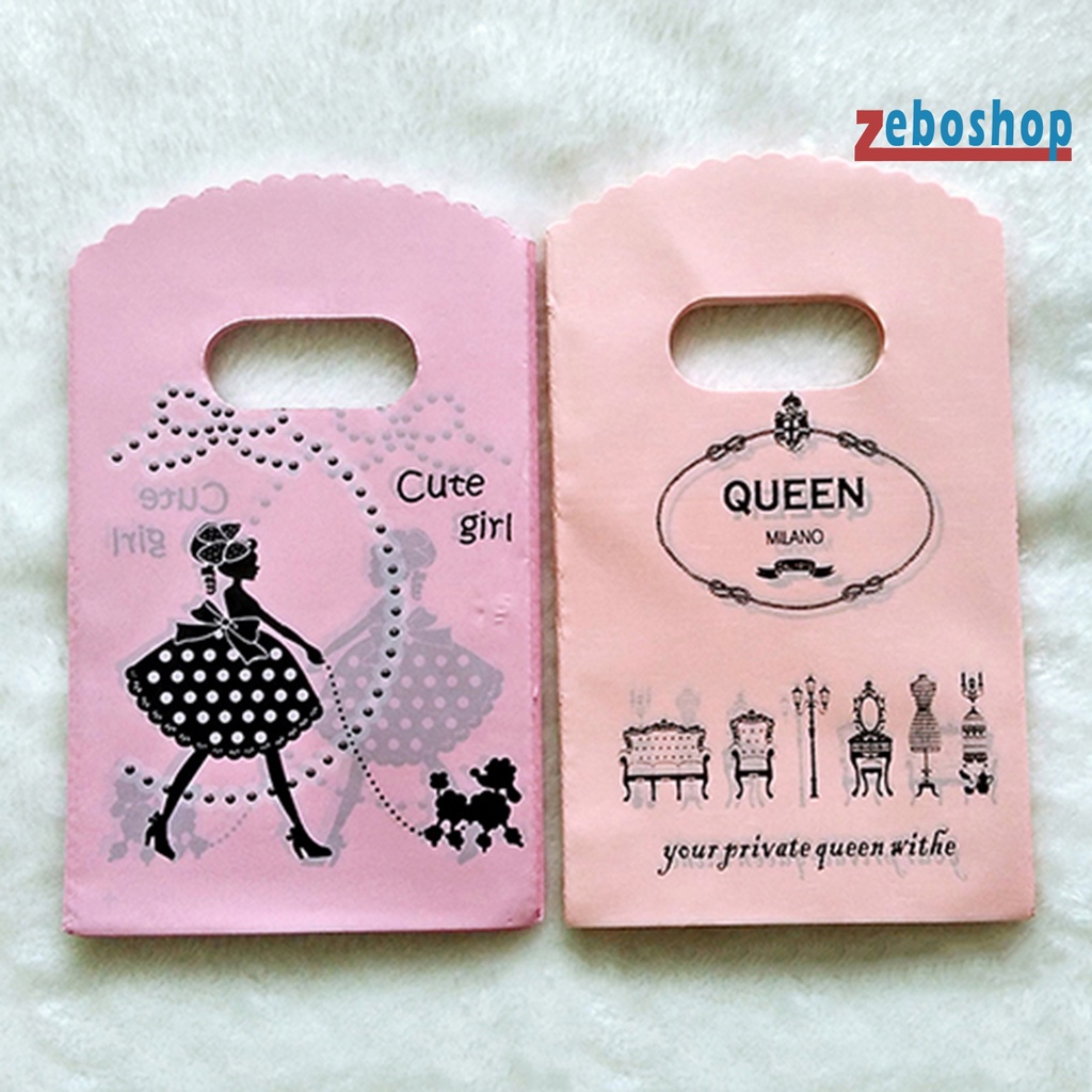 Set 50 Túi Đựng Kẹo Nhỏ Gọn In Họa Tiết Hoạt Hình Nhiều Màu Sắc