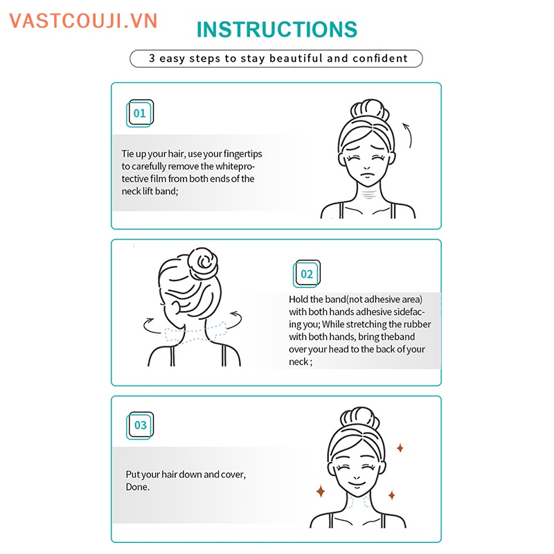 Set 20 Miếng Dán Nâng Cổ Vô Hình VASTJI